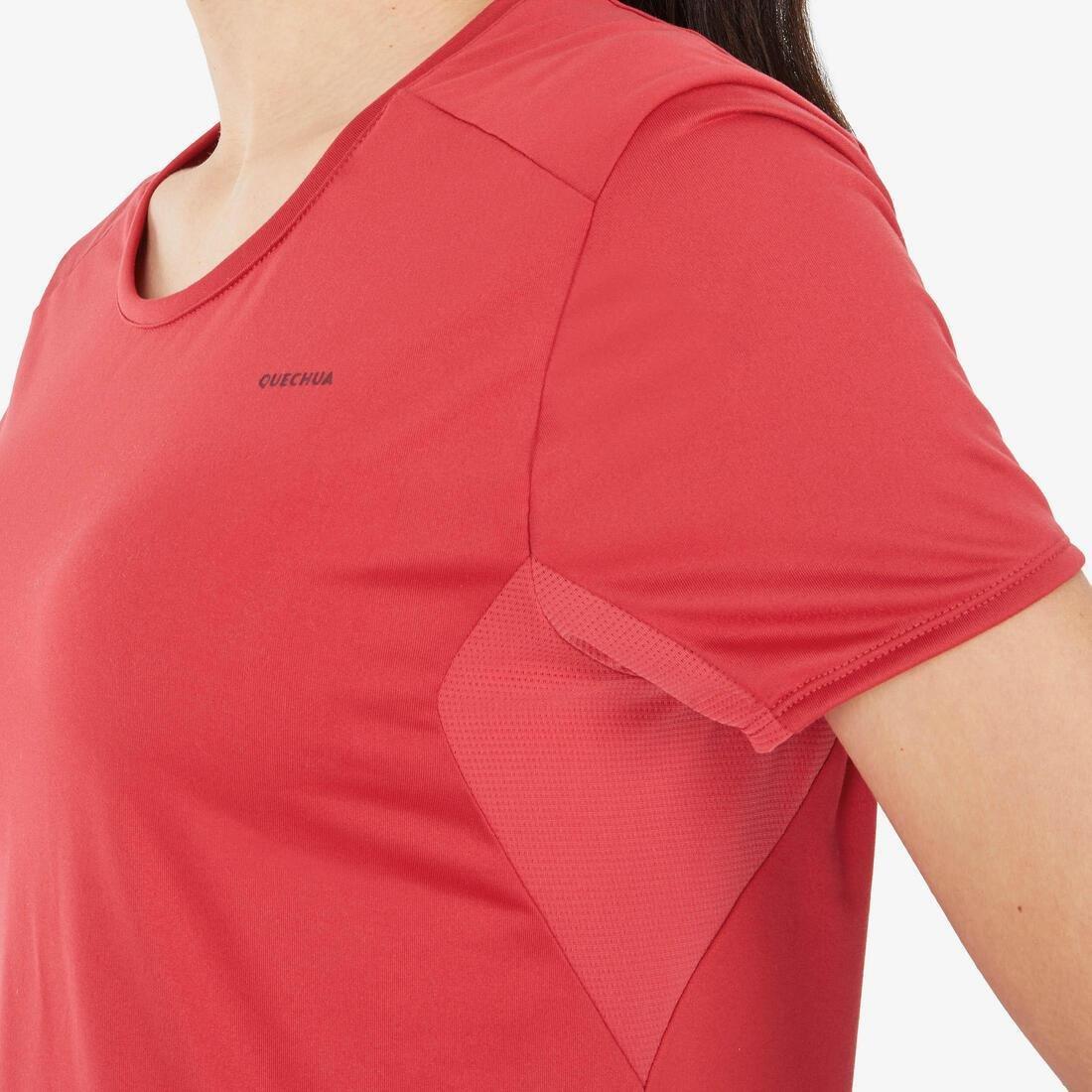 Women Mountain Walking Short-Sleeved T-Shirt - Mh100, Red, , large image number 11