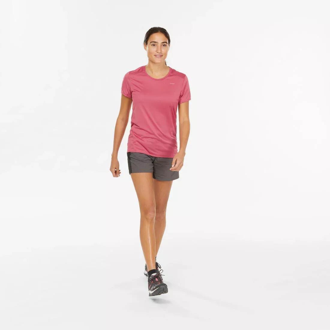 Women Mountain Walking Short-Sleeved T-Shirt - Mh100, Red, , large image number 13