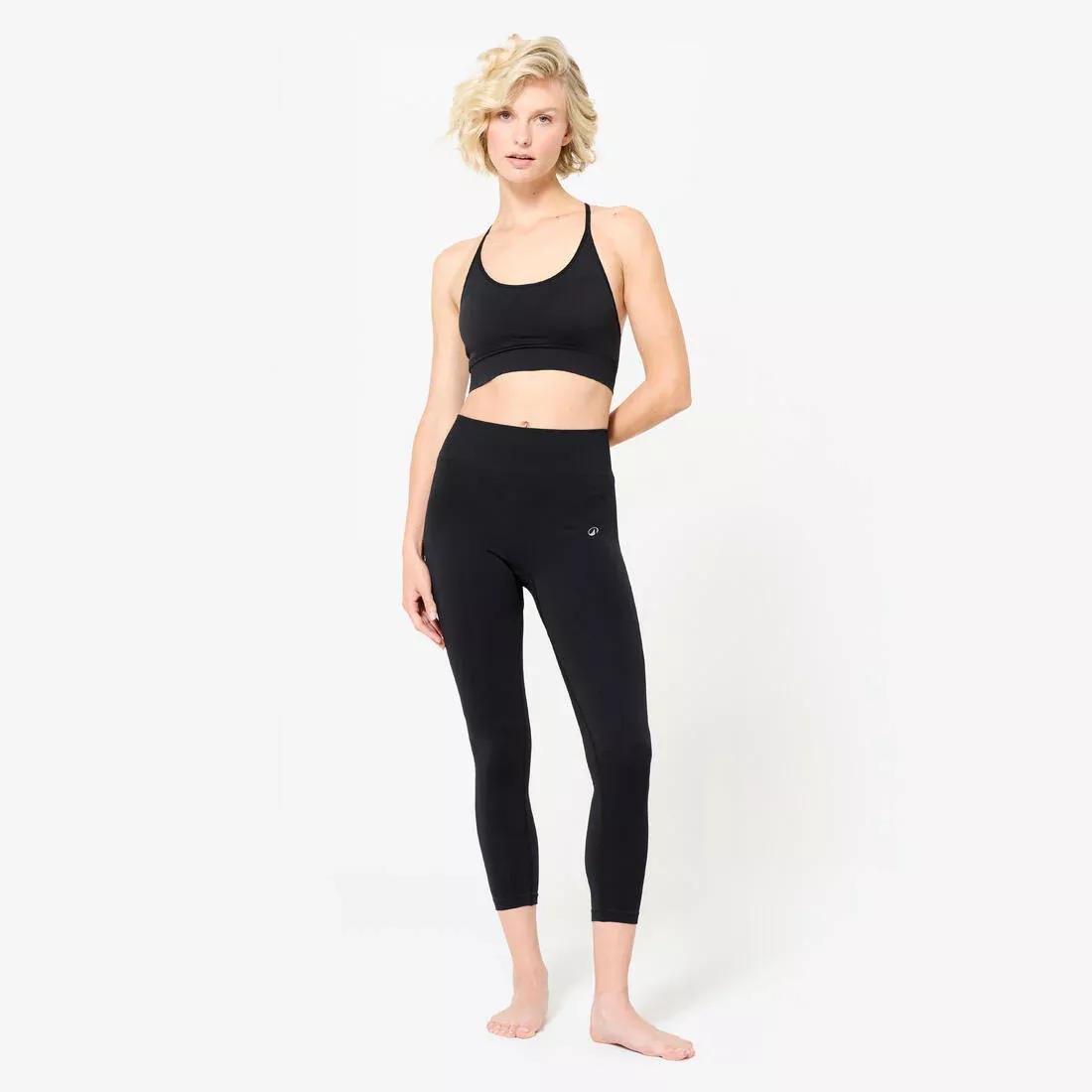 Light Support Racer Back Breathable Sports Bra, Black, No Color, large image number 3