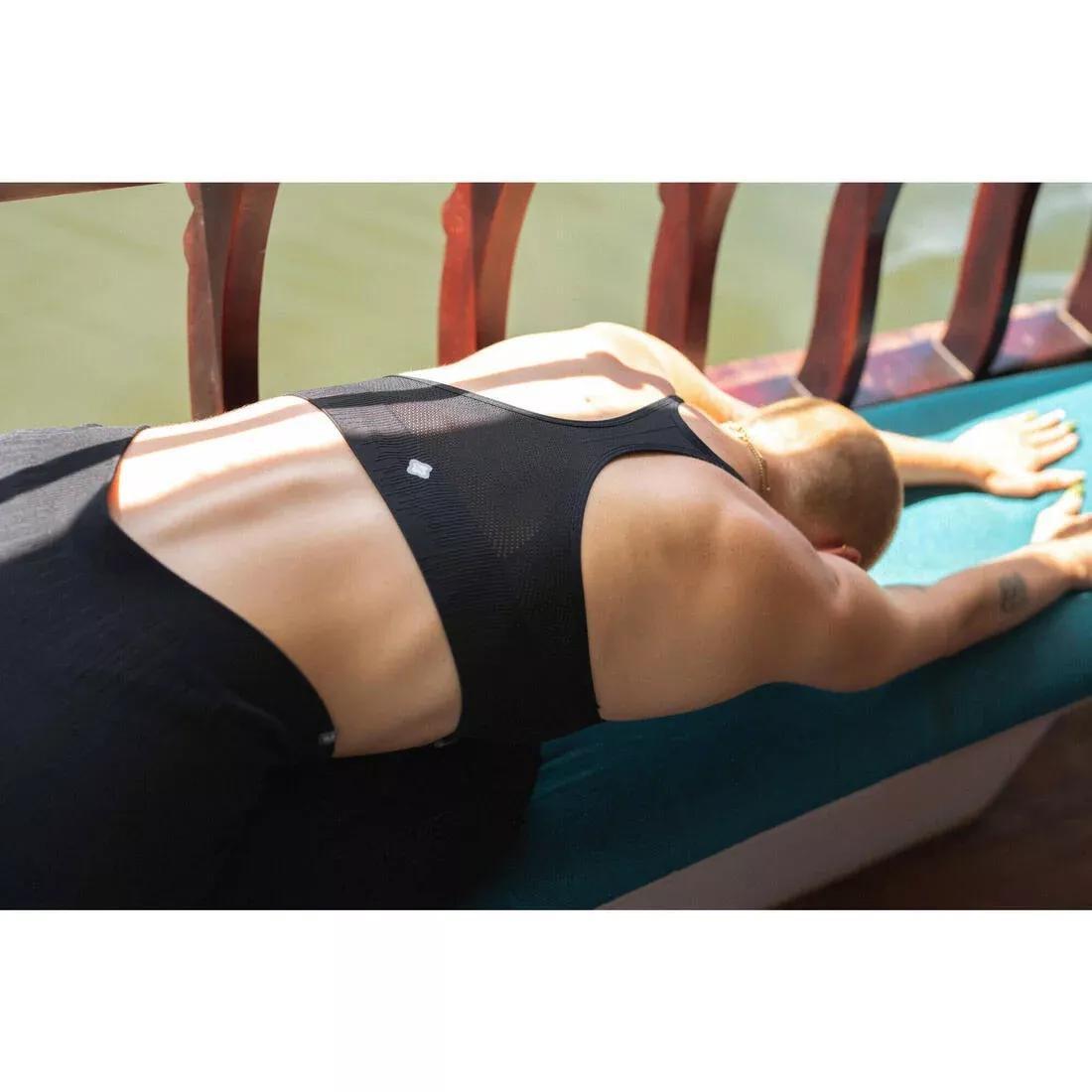 Light Support Racer Back Breathable Sports Bra, Black, No Color, large image number 8