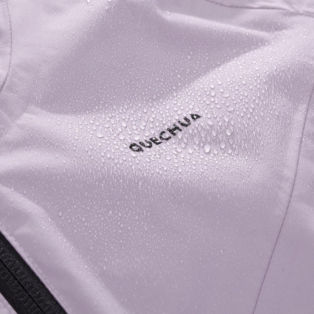 Kids Unisex waterproof hiking jacket - MH500 TW, Purple, No Color, large image number 2