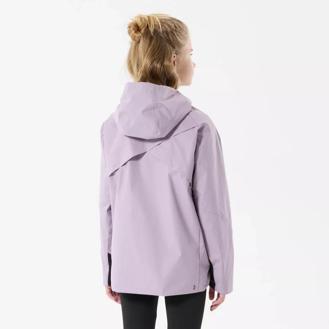 Kids Unisex waterproof hiking jacket - MH500 TW, Purple, No Color, large image number 3