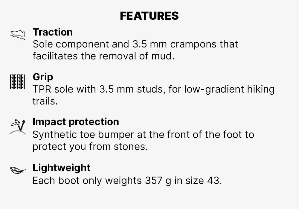 Men Hiking Boots - Nh100, Black, , large image number 15