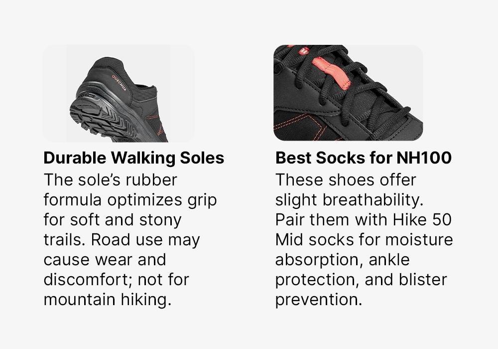 Men Hiking Boots - Nh100, Black, , large image number 17