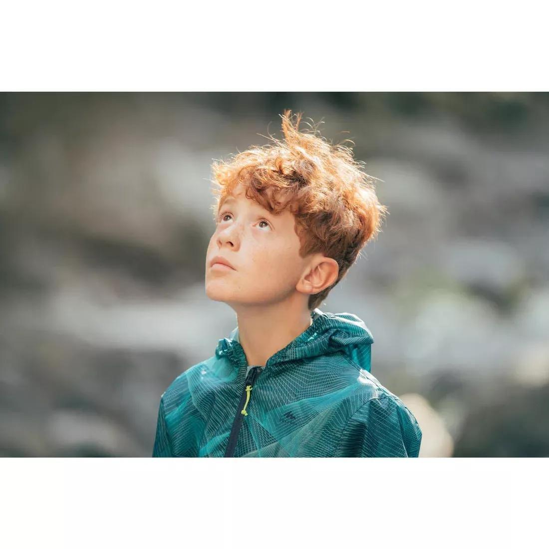 CARBON GREY Hike 150 Children's Waterproof Hiking Jacket, No Color, large image number 4