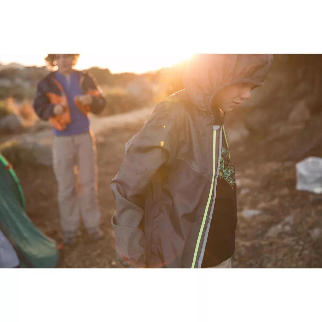 CARBON GREY Hike 150 Children's Waterproof Hiking Jacket, No Color, large image number 6