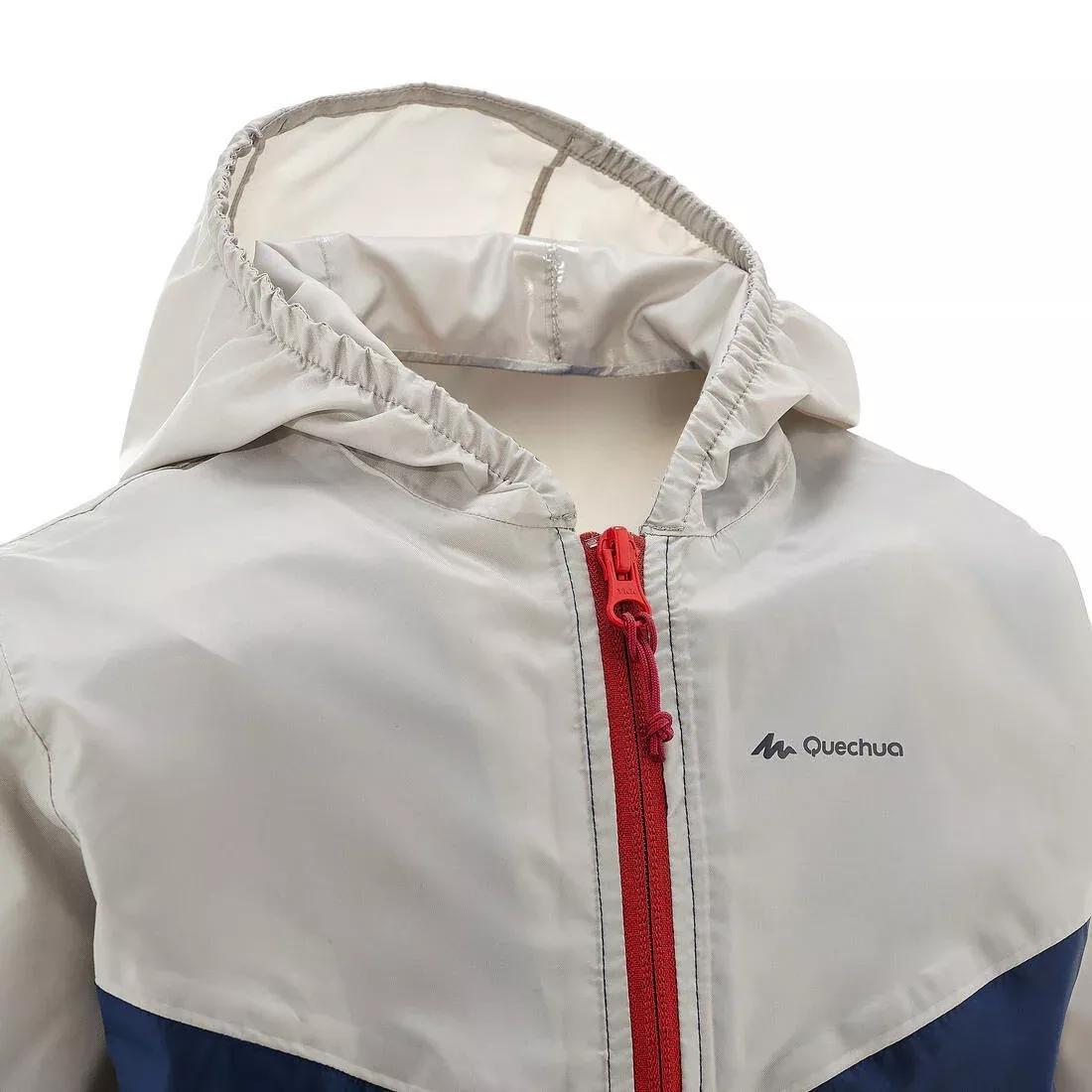 CARBON GREY Hike 150 Children's Waterproof Hiking Jacket, No Color, large image number 7