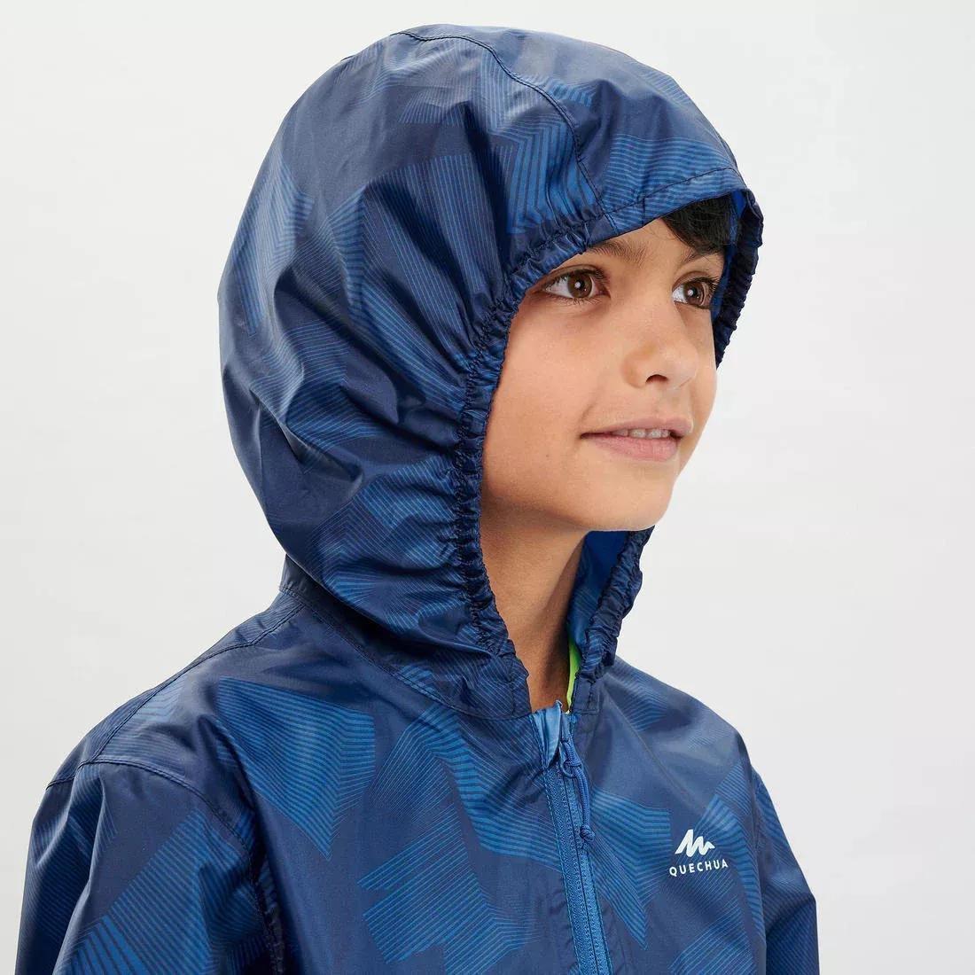 CARBON GREY Hike 150 Children's Waterproof Hiking Jacket, No Color, large image number 13