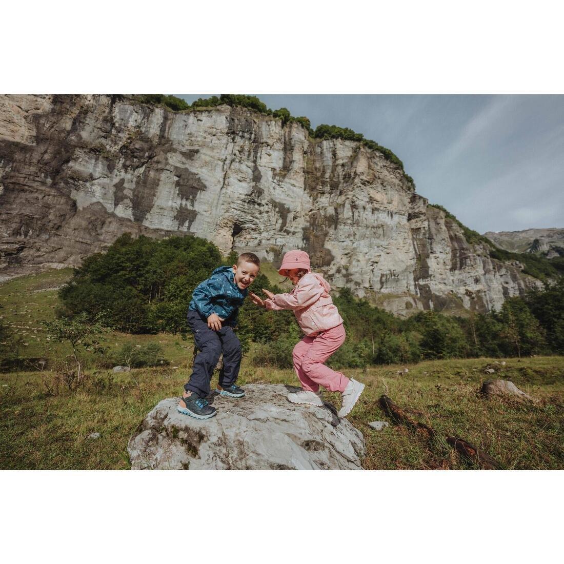 Kids Unisex Water-Repellent, Hook-And-Loop Fastener Hiking Boots - NH500, Beige, 5401_000, large image number 11