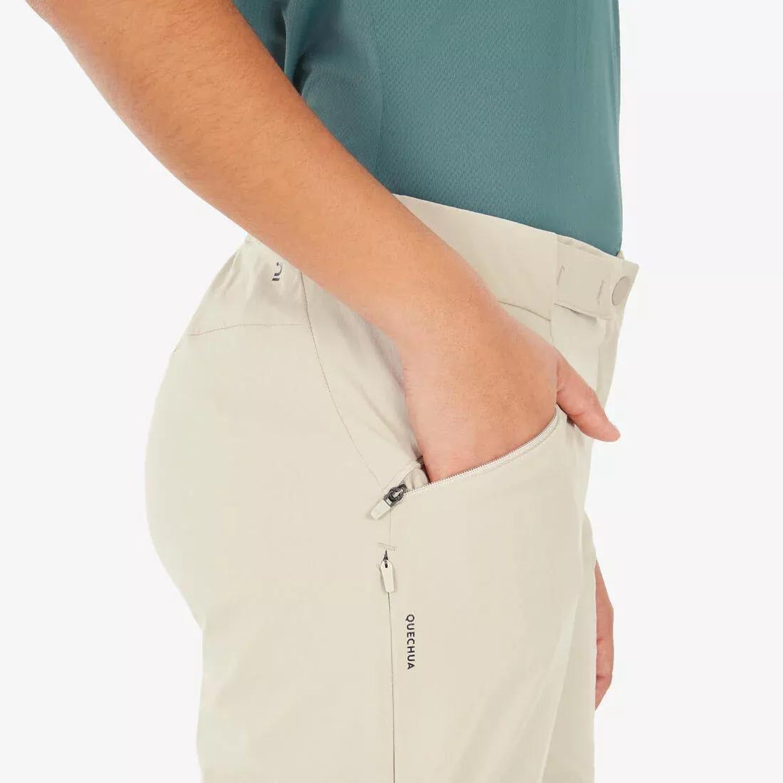 Women's Modular Mountain Walking Trousers - MH500, linen beige, No Color, large image number 7