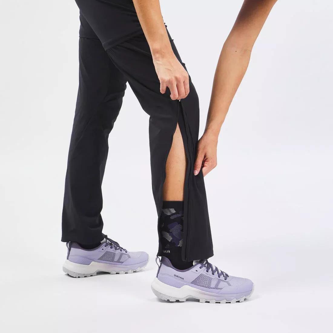 Women Mountain Walking Modular Trousers - MH550, Black, No Color, large image number 7