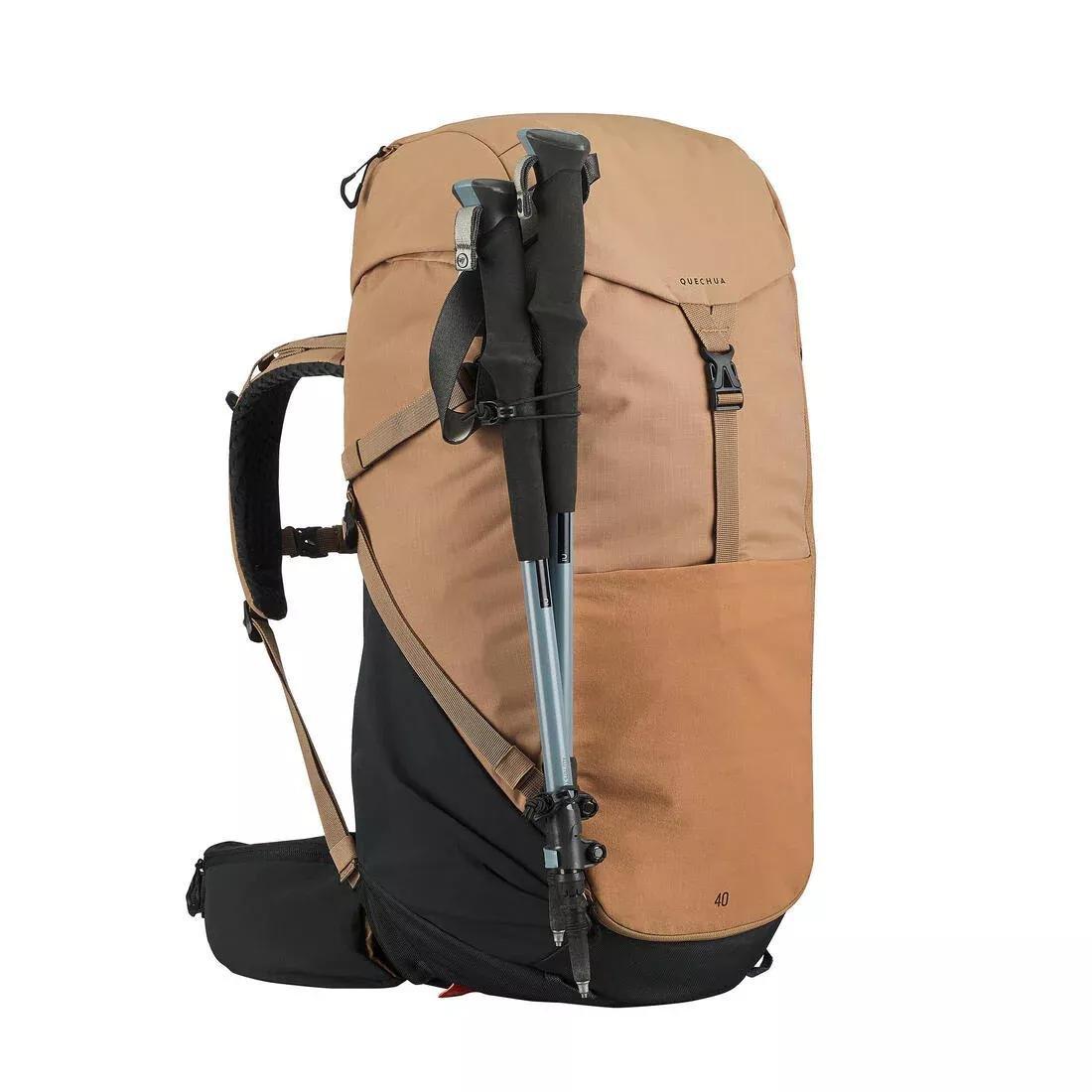 CAMEL BROWN Mountain hiking backpack 40L - MH500, No Color, large image number 4