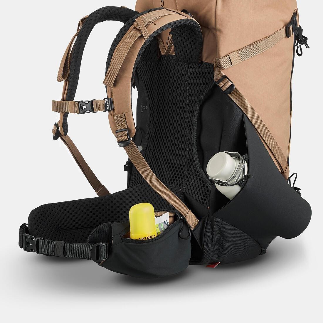CAMEL BROWN Mountain hiking backpack 40L - MH500, No Color, large image number 14