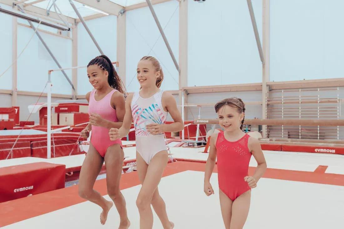Kids Girls Gym Leotard - 500, Pink, , large image number 6