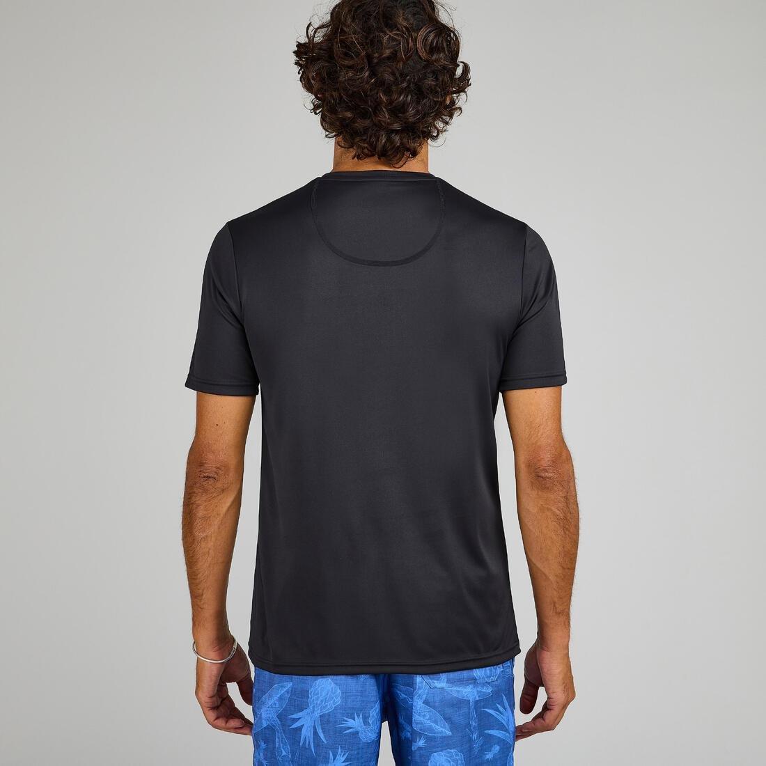 Men Surfing Short-Sleeve Anti-Uv Water T-Shirt, Black, , large image number 2