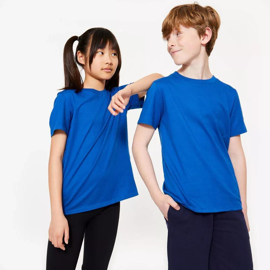 ULTRA WHITE Kids' Unisex Cotton Multisport T-Shirt, No Color, large image number 1