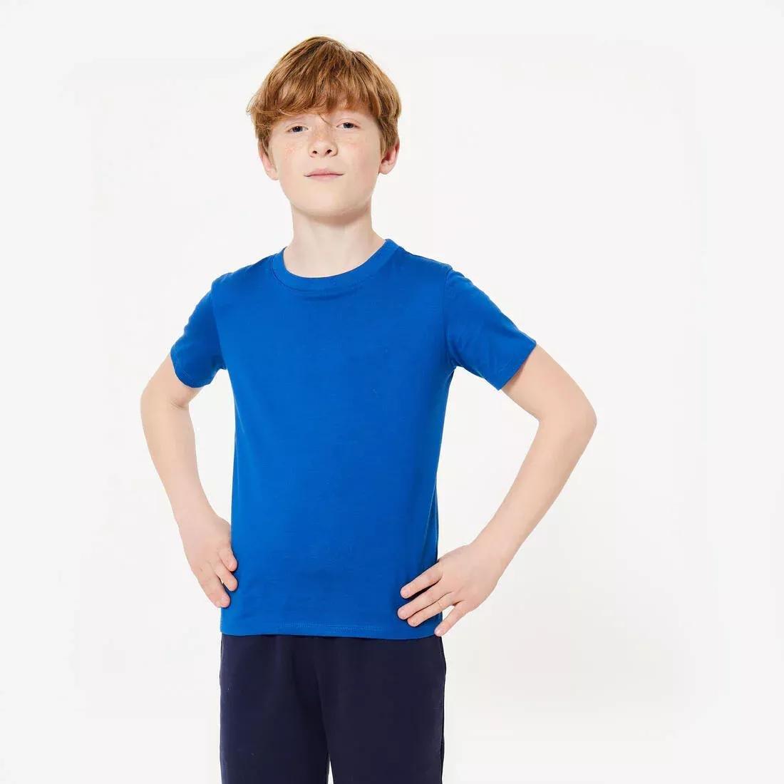 ULTRA WHITE Kids' Unisex Cotton Multisport T-Shirt, No Color, large image number 5