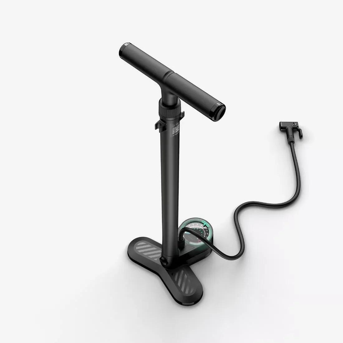 Bike Floor Pump - 500, Black, No Color, large image number 4