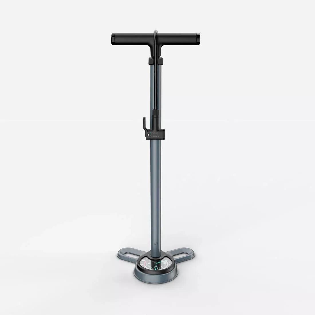 Bike Floor Pump - 900, Silver Blue, No Color, medium