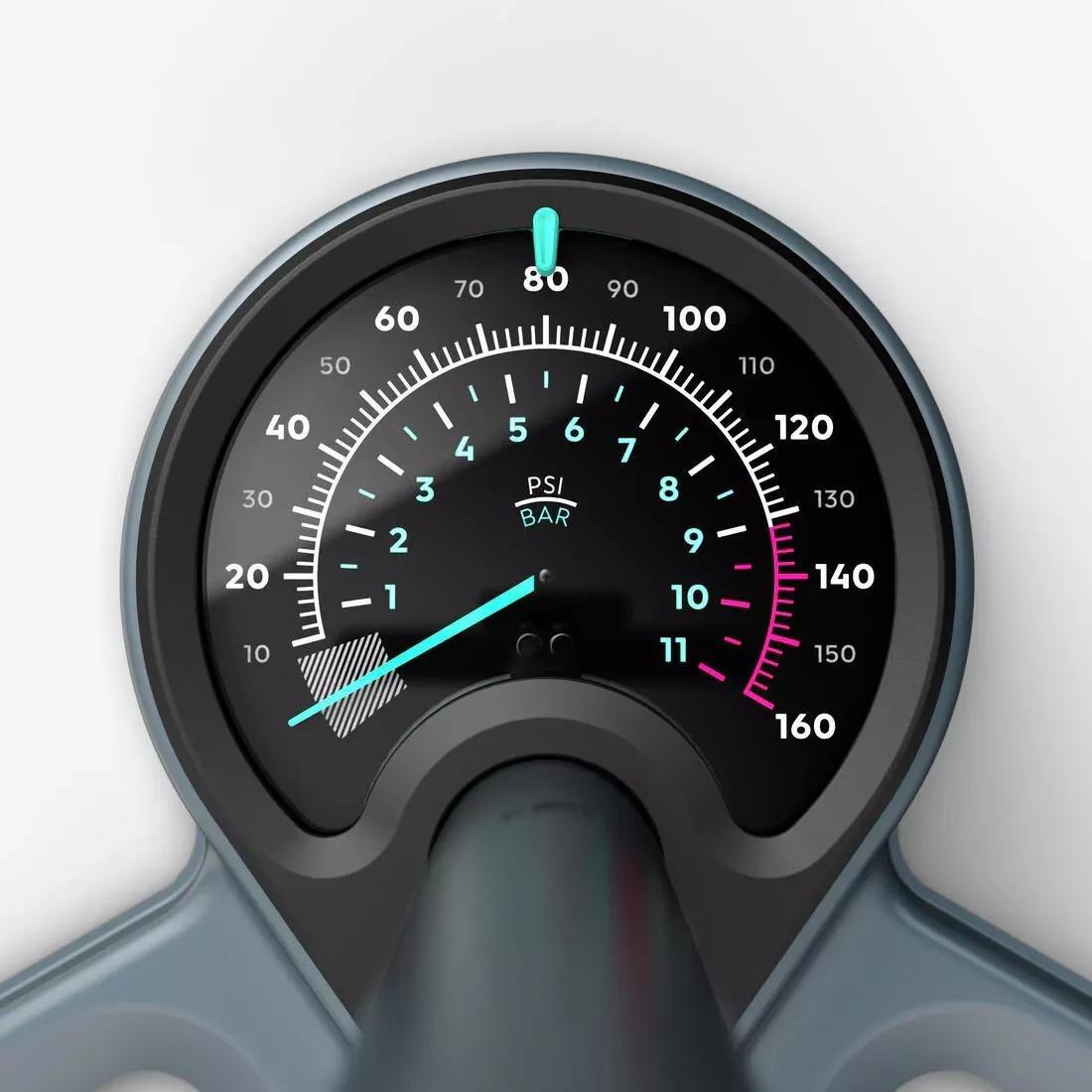 Bike Floor Pump - 900, Silver Blue, No Color, large image number 2