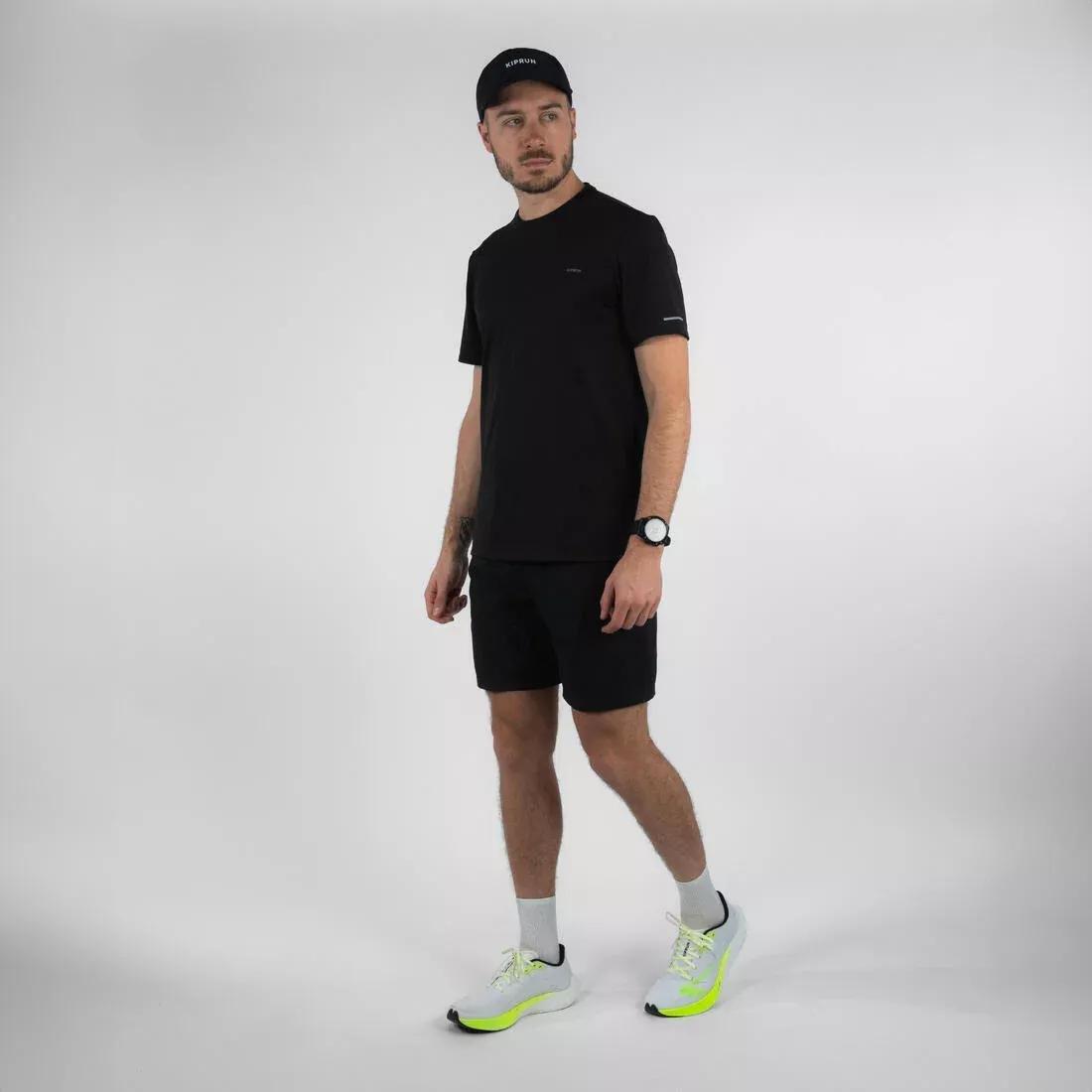Unisex Running Cap - Kiprun 5 Panels, Black, No Color, large image number 7