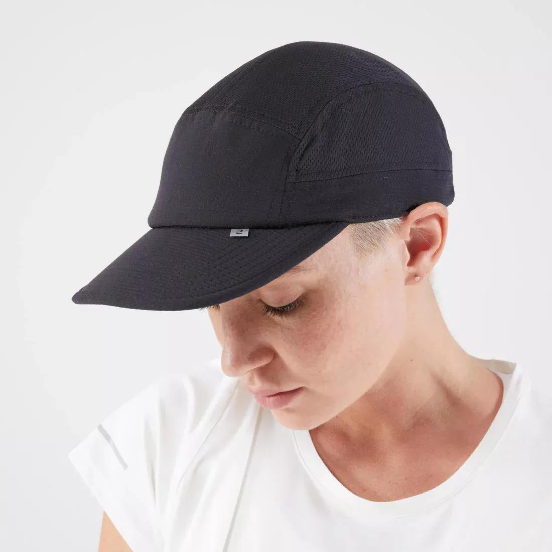 Unisex Running Cap - Kiprun 5 Panels, Black, No Color, large image number 9