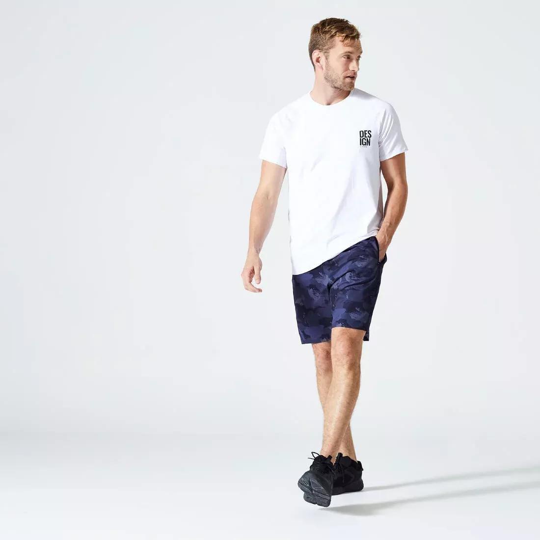 Men Zip Pocket Breathable Essential Fitness Shorts, Navy, , large image number 9