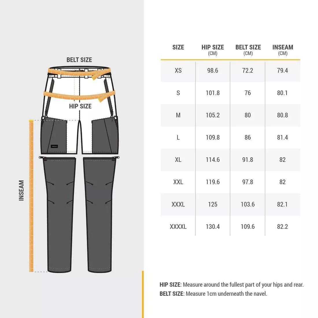 Women's Mountain Trekking 2-in-1 Zip-Off Trousers MT500, navy blue, , large image number 2