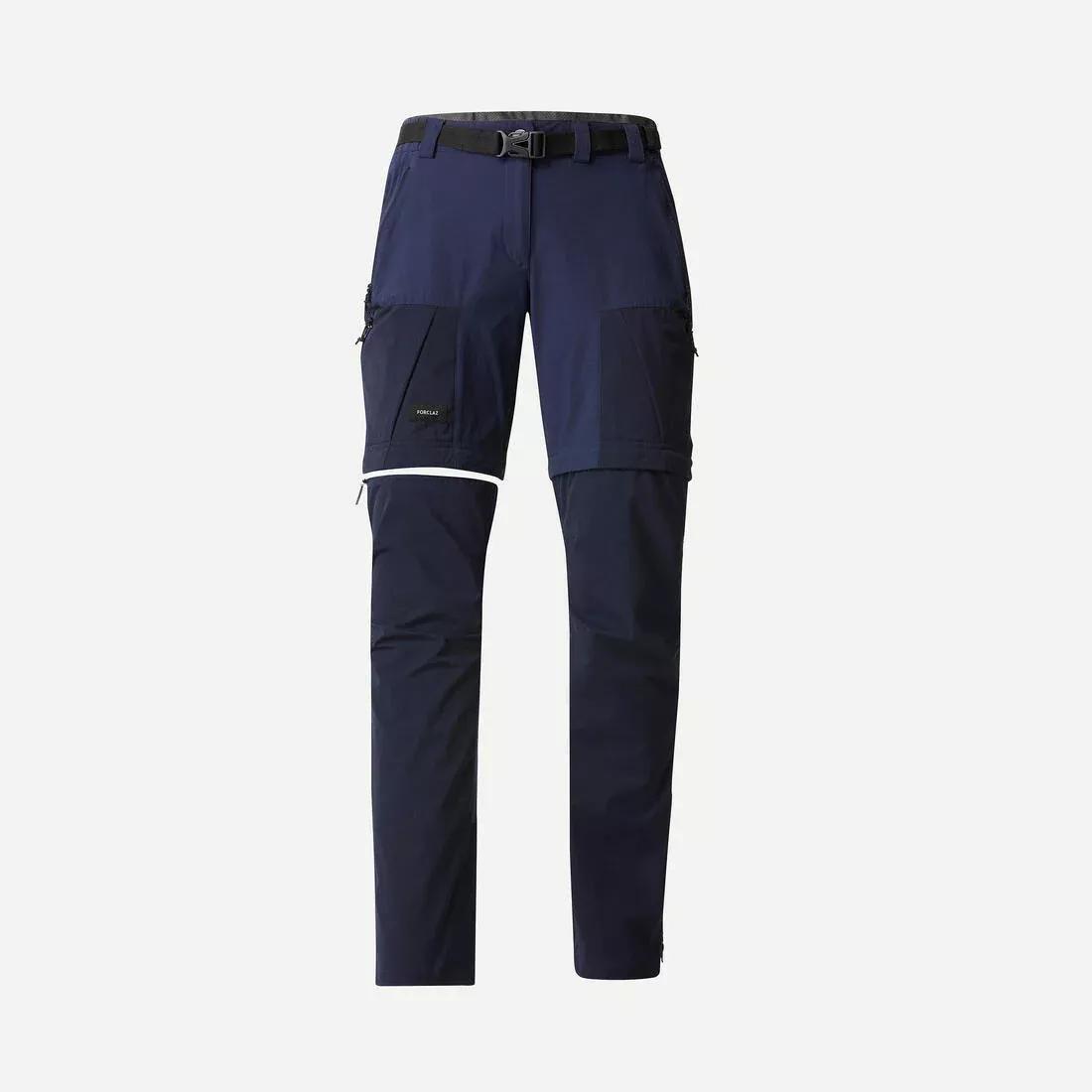 Women's Mountain Trekking 2-in-1 Zip-Off Trousers MT500, navy blue, , large image number 9
