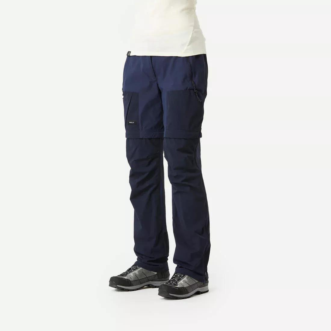 Women's Mountain Trekking 2-in-1 Zip-Off Trousers MT500, navy blue, , large image number 10