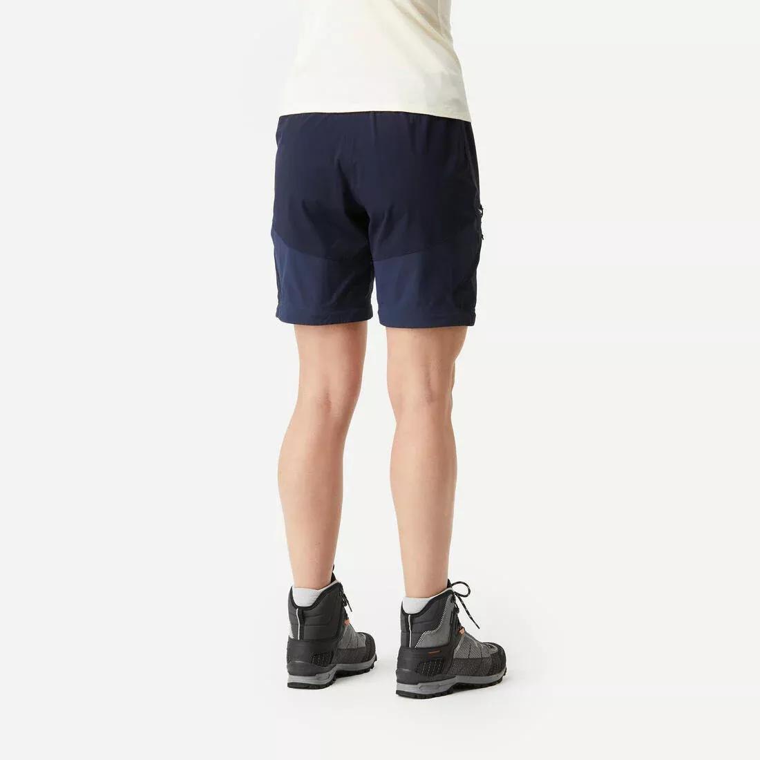 Women's Mountain Trekking 2-in-1 Zip-Off Trousers MT500, navy blue, , large image number 11