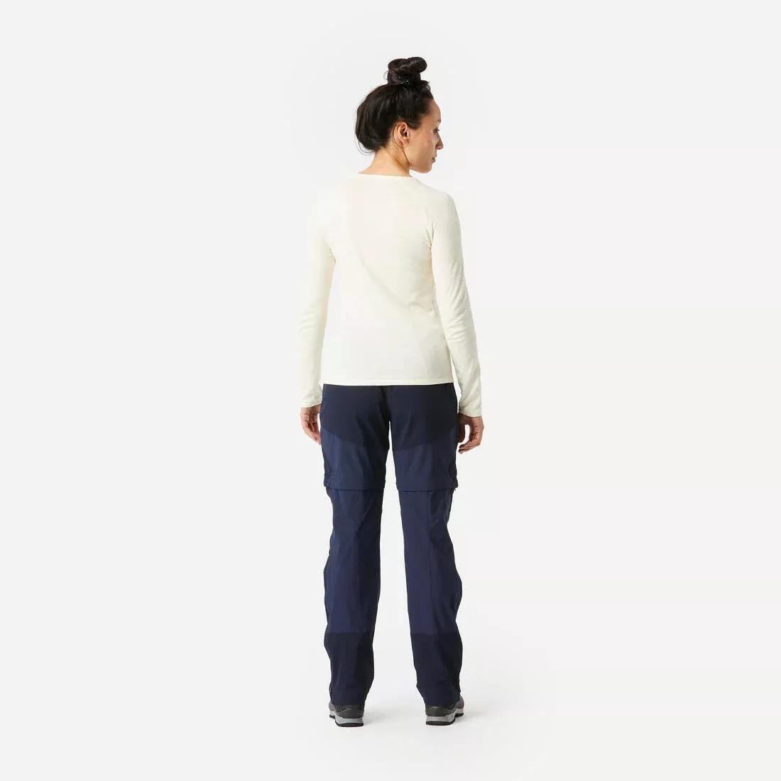 Women's Mountain Trekking 2-in-1 Zip-Off Trousers MT500, navy blue, , large image number 14