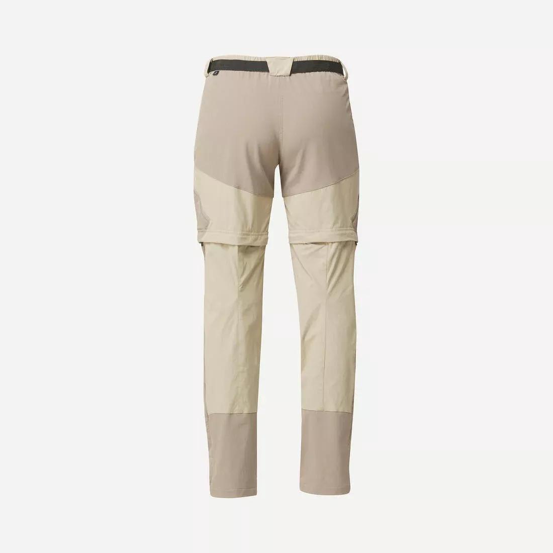 Women Mountain Trekking 2-in-1 Zip-Off Trousers - MT500, Beige, No Color, large image number 5