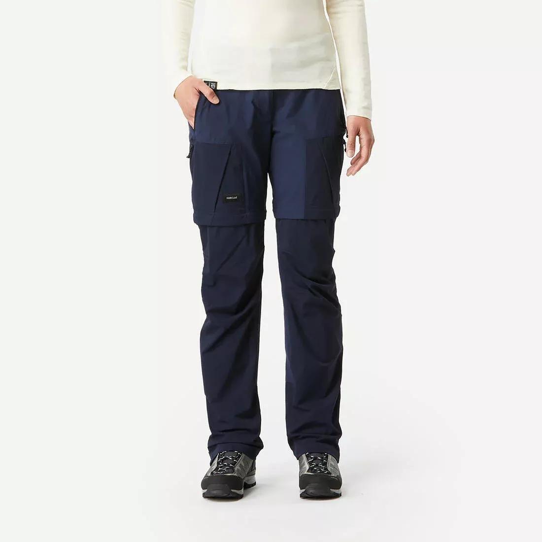 Women Mountain Trekking 2-in-1 Zip-Off Trousers - MT500, Beige, No Color, large image number 6