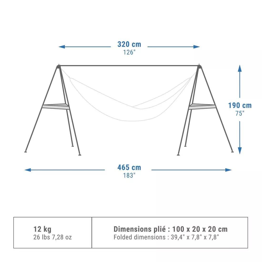 QUECHUA--HAMMOCK STAND BLUE, No Color, large image number 1