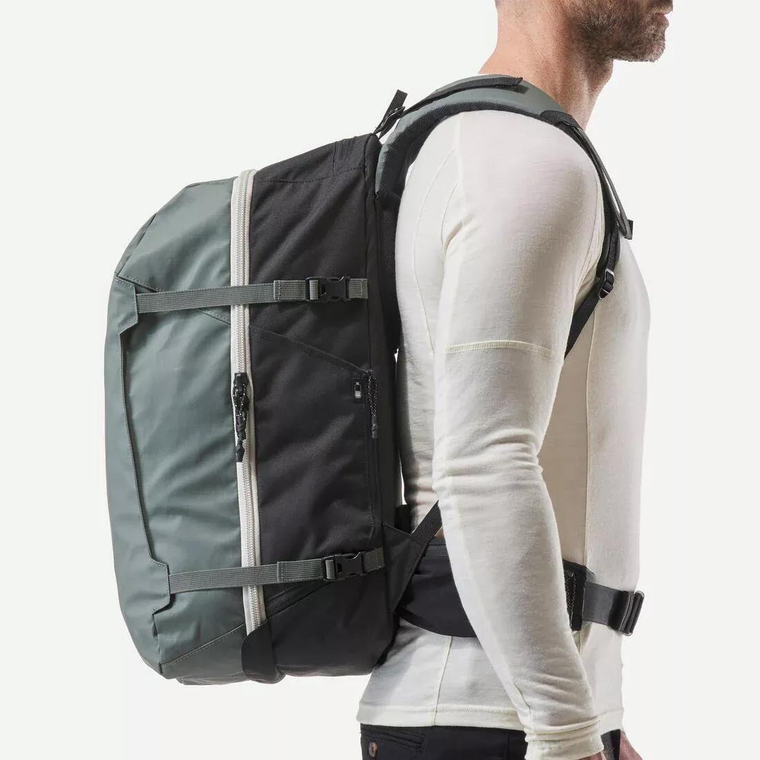Travel Backpack 40 L - Travel 500 Organizer, Khaki, No Color, large image number 8