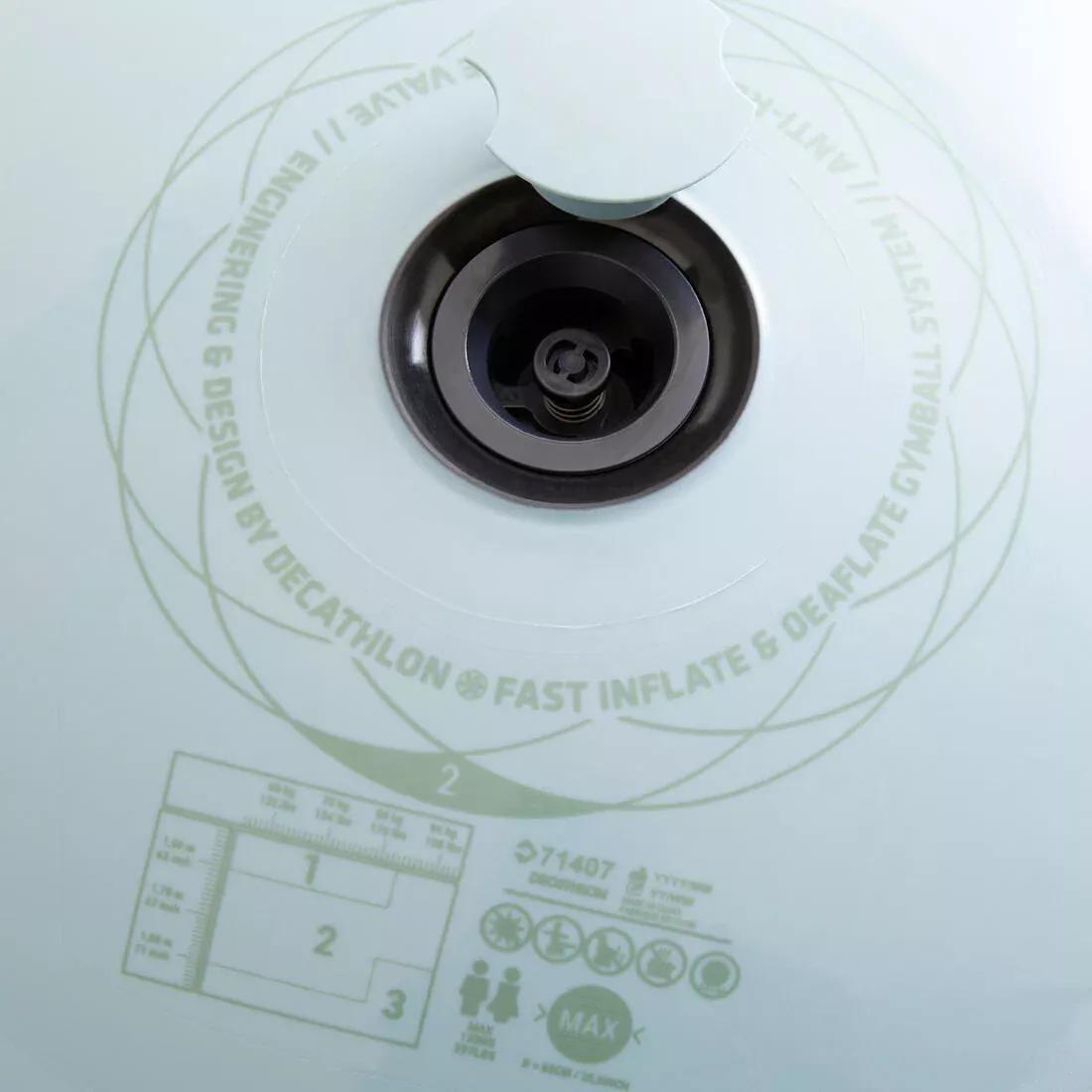 Gym Ball 75 cm with Pump for Quick Inflation/Deflation Size 3, Blue, No Color, large image number 3