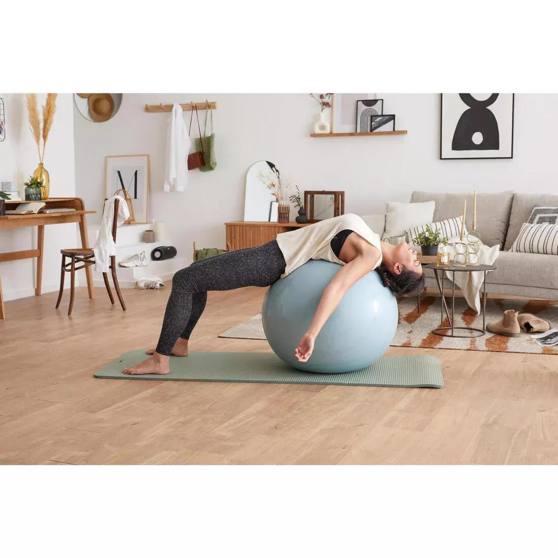 Gym Ball 75 cm with Pump for Quick Inflation/Deflation Size 3, Blue, No Color, large image number 7