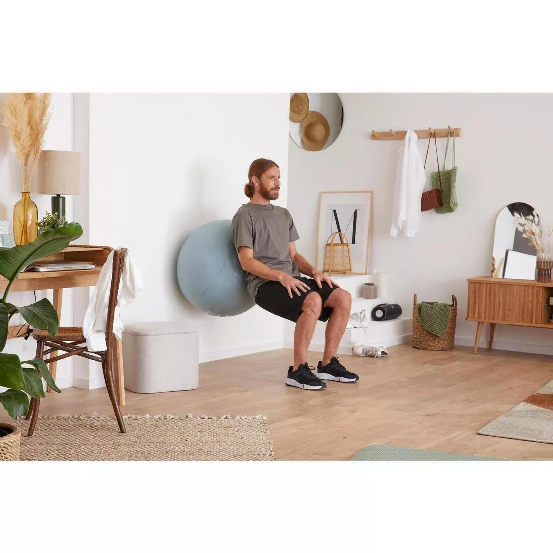 Gym Ball 75 cm with Pump for Quick Inflation/Deflation Size 3, Blue, No Color, large image number 8