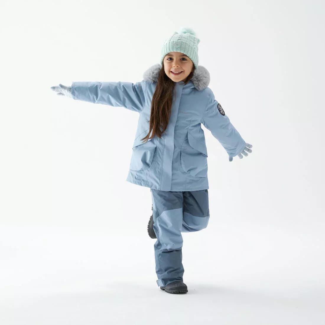 CLOUDY BLUE Kids' Warm Hiking Parka - SH500 MOUNTAIN - Child aged 2-6, , large image number 1