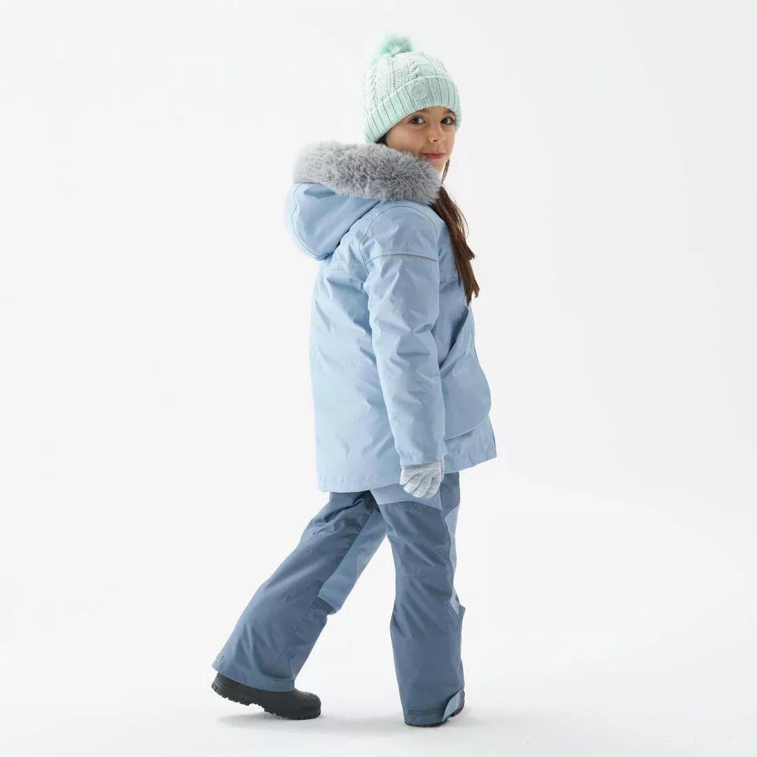 CLOUDY BLUE Kids' Warm Hiking Parka - SH500 MOUNTAIN - Child aged 2-6, , large image number 3