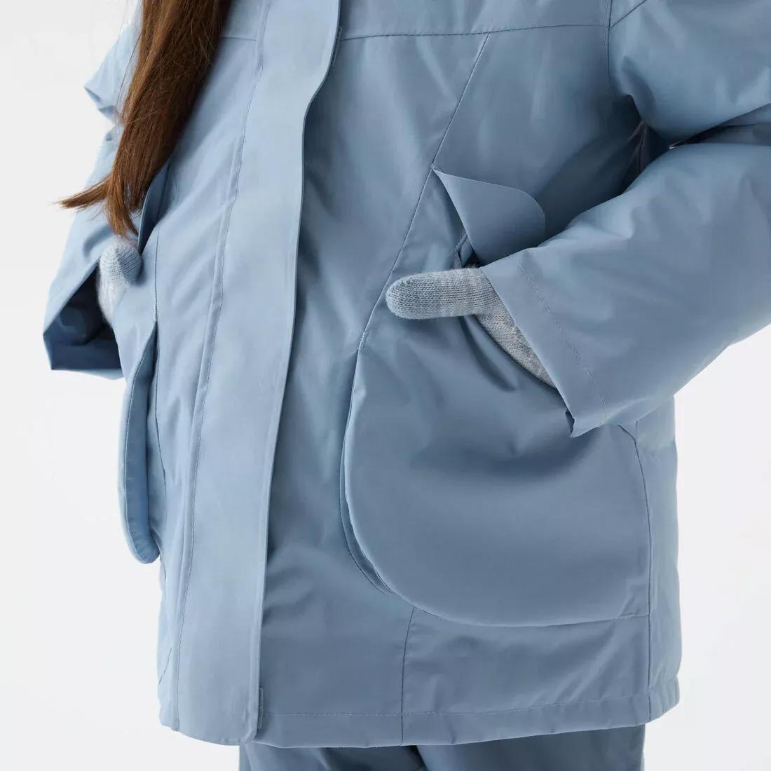 CLOUDY BLUE Kids' Warm Hiking Parka - SH500 MOUNTAIN - Child aged 2-6, , large image number 5