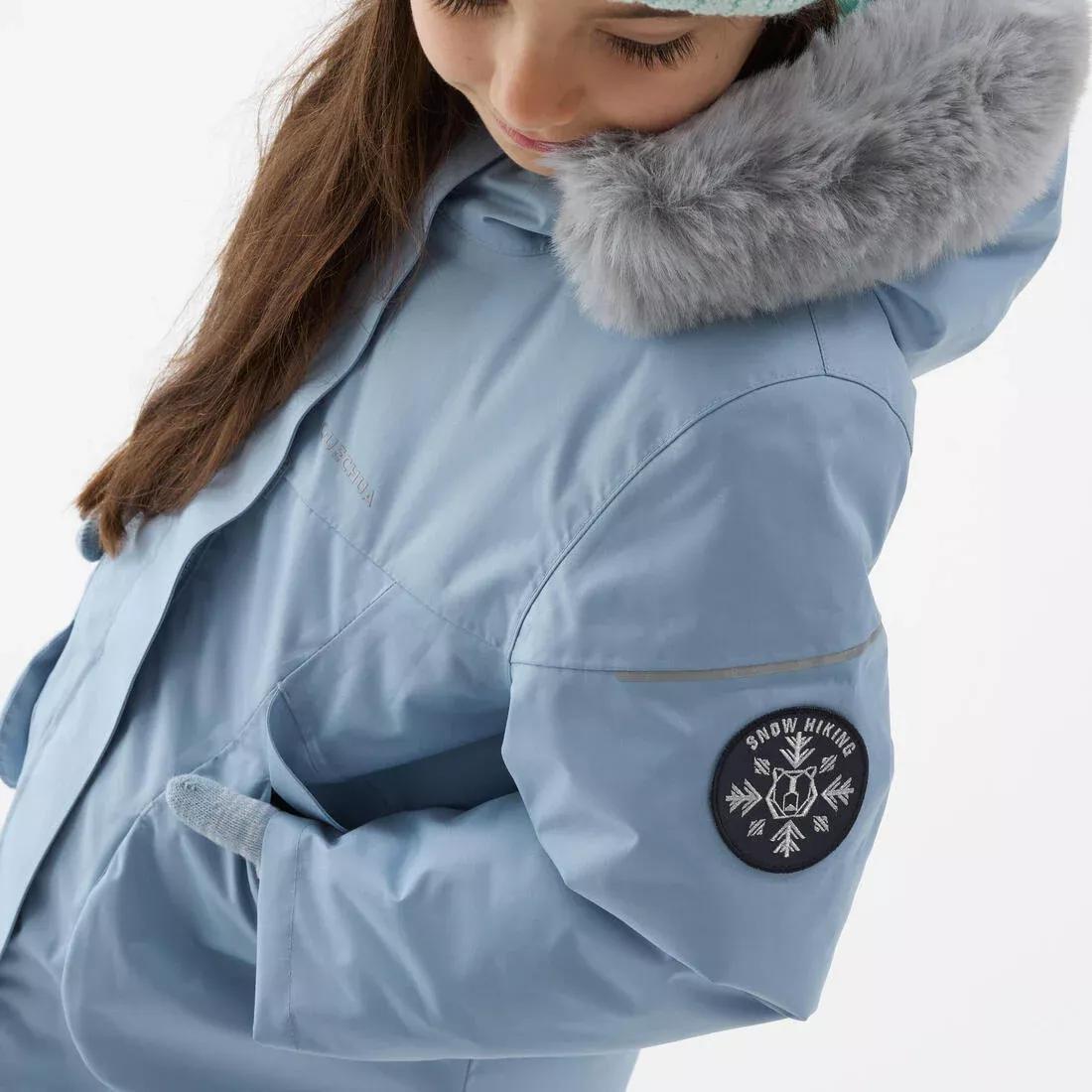 CLOUDY BLUE Kids' Warm Hiking Parka - SH500 MOUNTAIN - Child aged 2-6, , large image number 6