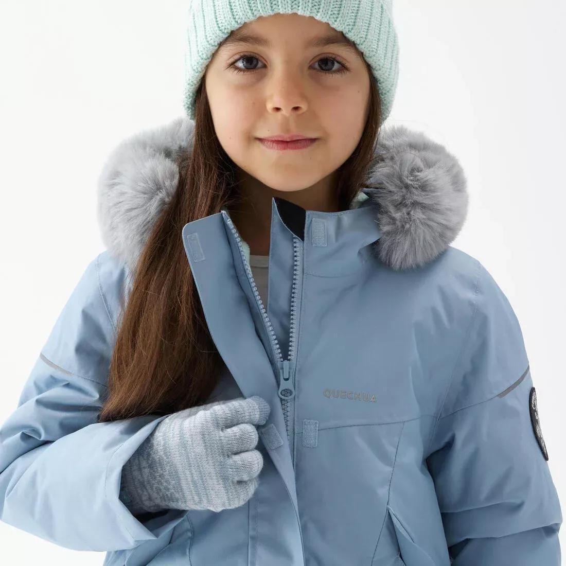 CLOUDY BLUE Kids' Warm Hiking Parka - SH500 MOUNTAIN - Child aged 2-6, , large image number 7