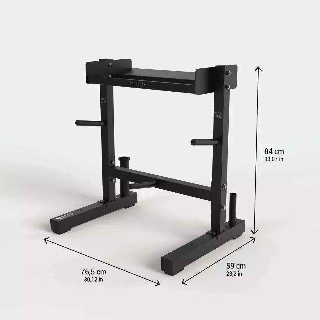 Weight Training Storage Rack For Bars And Weights, Black, No Color, large image number 6