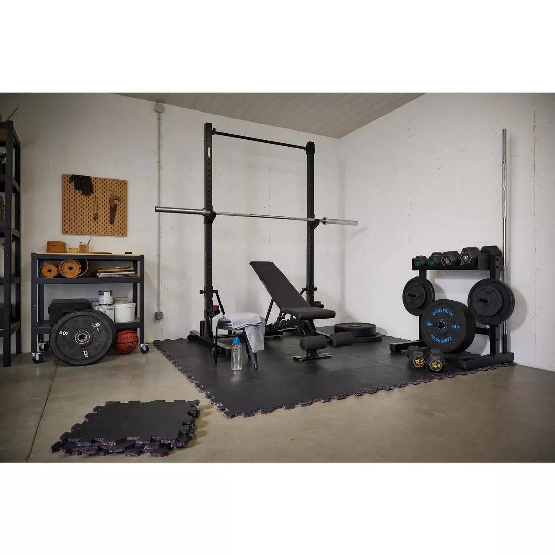 Weight Training Storage Rack For Bars And Weights, Black, No Color, large image number 8