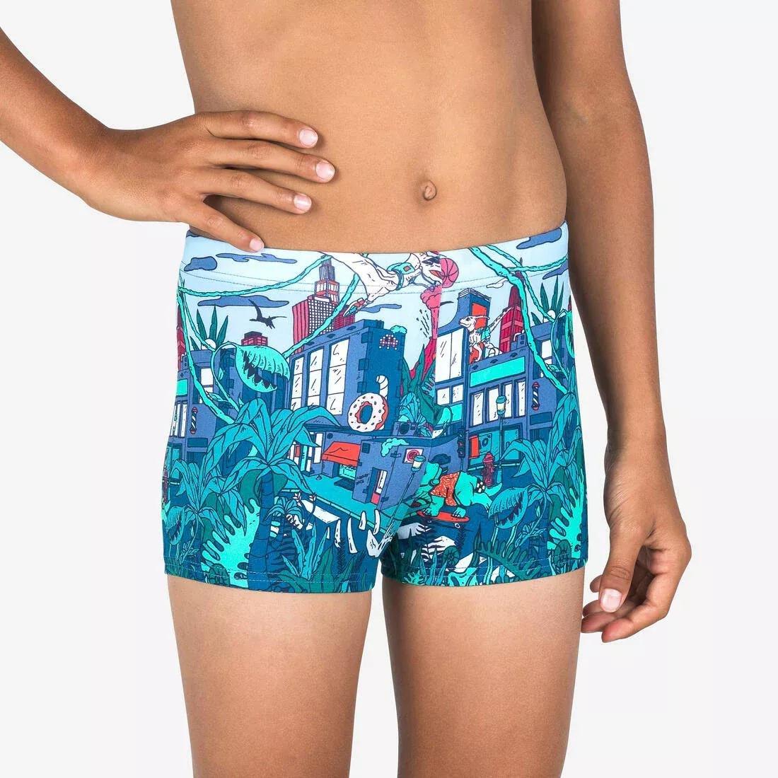 Kids Swimming Boxer 500, Blue, , medium