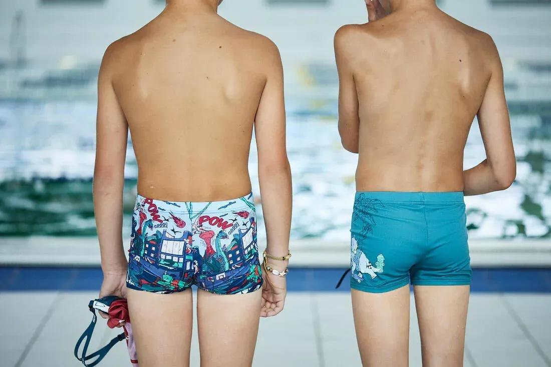 Kids Swimming Boxer 500, Blue, No Color, large image number 7