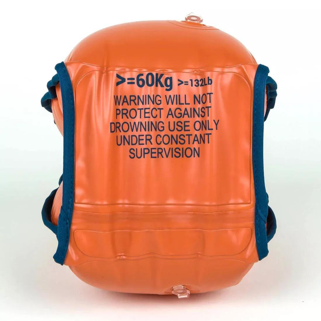 PAPRIKA ORANGE Adult Swimming armbands weights 60 to 90 kg, No Color, large image number 2