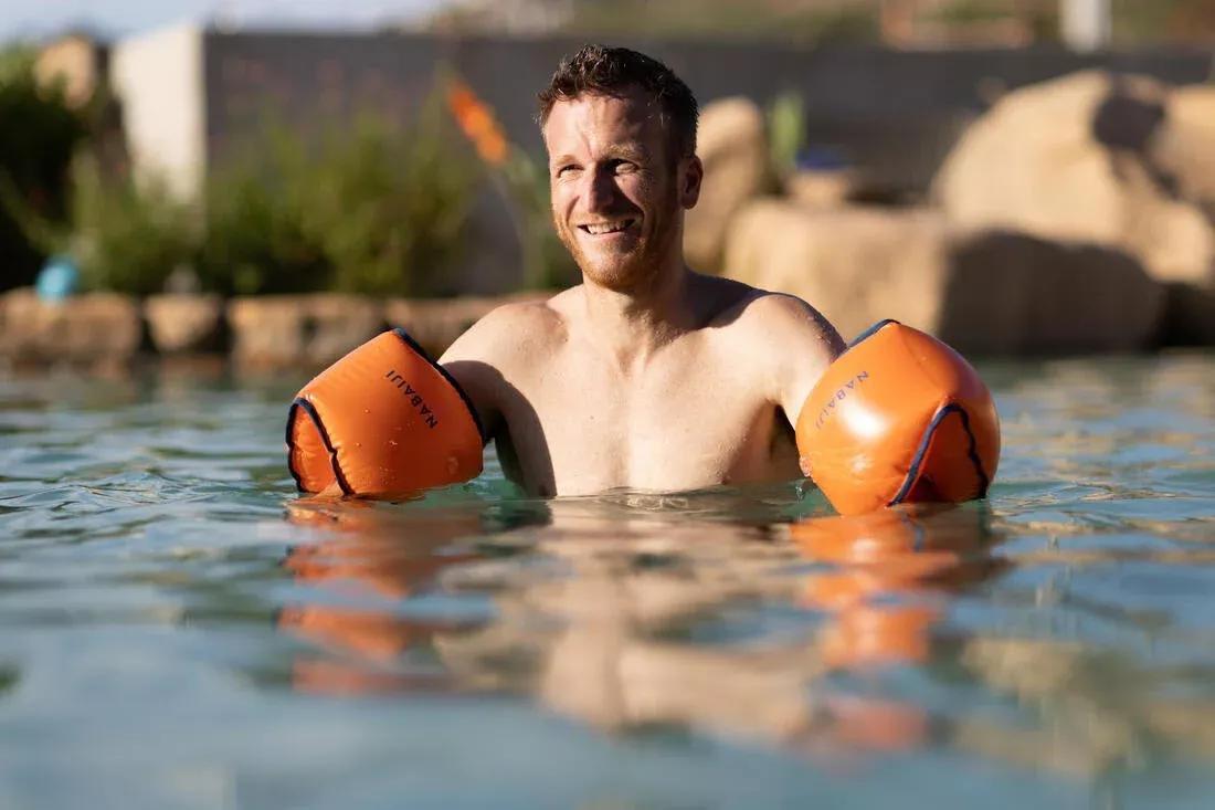 PAPRIKA ORANGE Adult Swimming armbands weights 60 to 90 kg, No Color, large image number 6